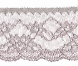 Flat 3.75"Economy Lace 10 Mtrs Grey - Click Image to Close